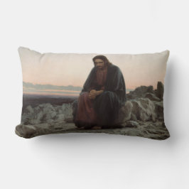 Cojín Lumbar Cristo en el desierto (por Ivan Kramskoi)