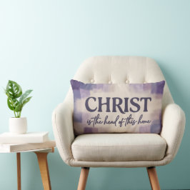 Cojín Lumbar CRISTO Es la Cabeza de Este Hogar | Cristiano