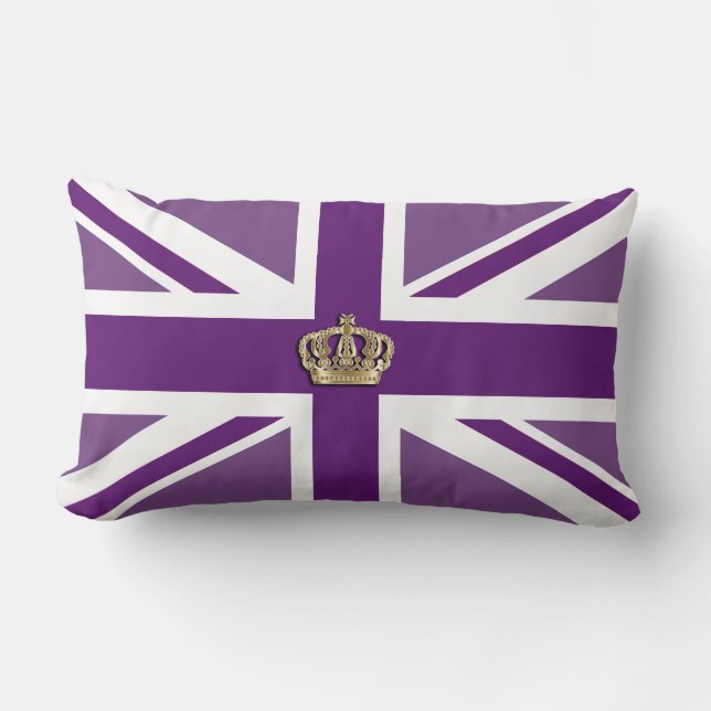 Cojín Lumbar Crown and Union Jack Patriotic Cushion (Anverso)