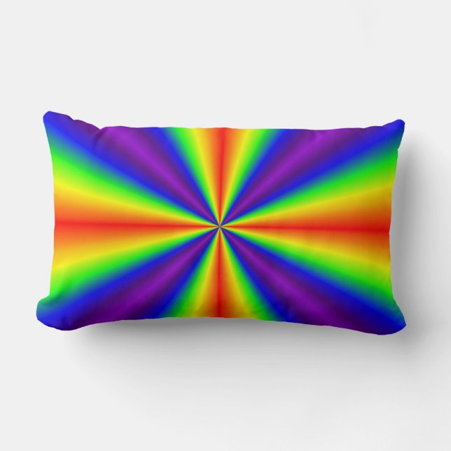 Cojín Lumbar Cruz del Arcoiris (Anverso)