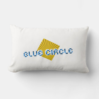 Cojín Lumbar Cuadrado amarillo con vigas y texto de píxeles opu