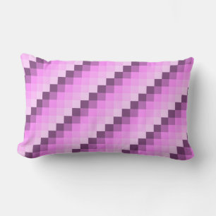 Cojín Lumbar Cuadrados rosa y púrpura