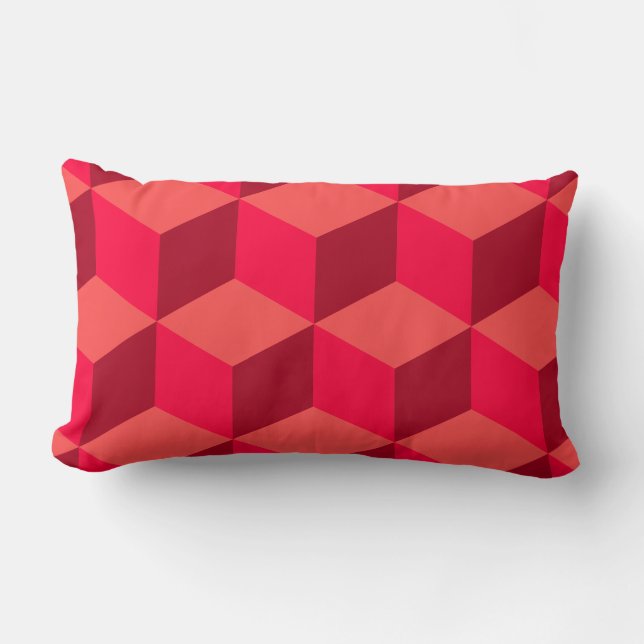 Cojín Lumbar Cubos rojos (Anverso)