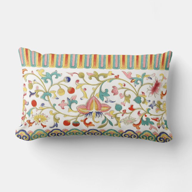 Cojín Lumbar Cuchillos orientales tradicionales de varios color (Anverso)