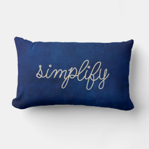 Cojín Lumbar cuerda para simplificar el texto en azul