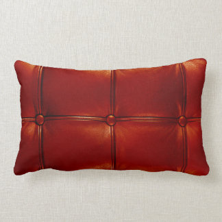 Cojín Lumbar Cuero copetudo rojo