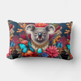 Cojín Lumbar Cushion Koala tiene diseño floral nativo australia