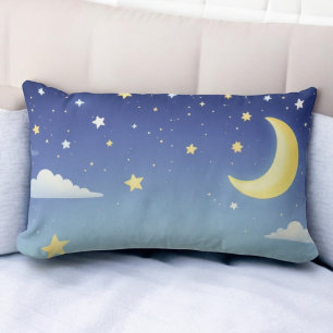 Cojín Lumbar Cushiro del cielo de la noche lunar