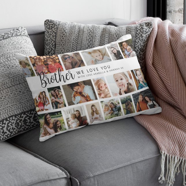 Cojín Lumbar Custom Brother 18 Photo Collage (Subido por el creador)