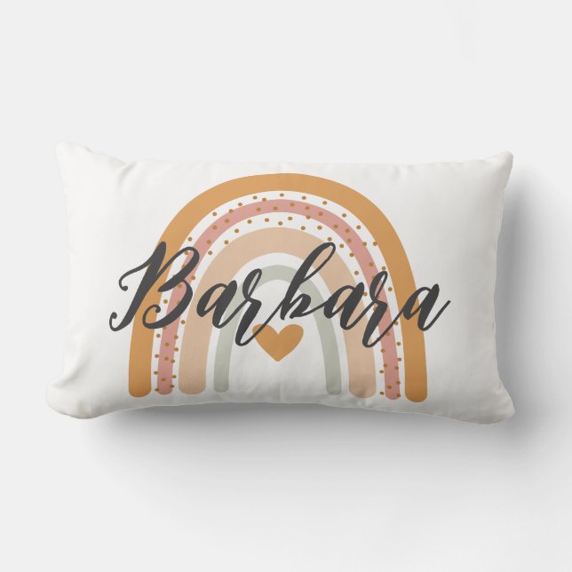 Cojín Lumbar Custom Monogram Initial Throw Pillow (Anverso)