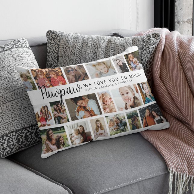 Cojín Lumbar Custom Pawpaw 18 Photo Collage (Subido por el creador)