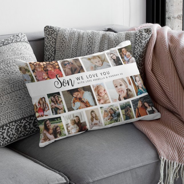 Cojín Lumbar Custom Son 18 Photo Collage (Subido por el creador)