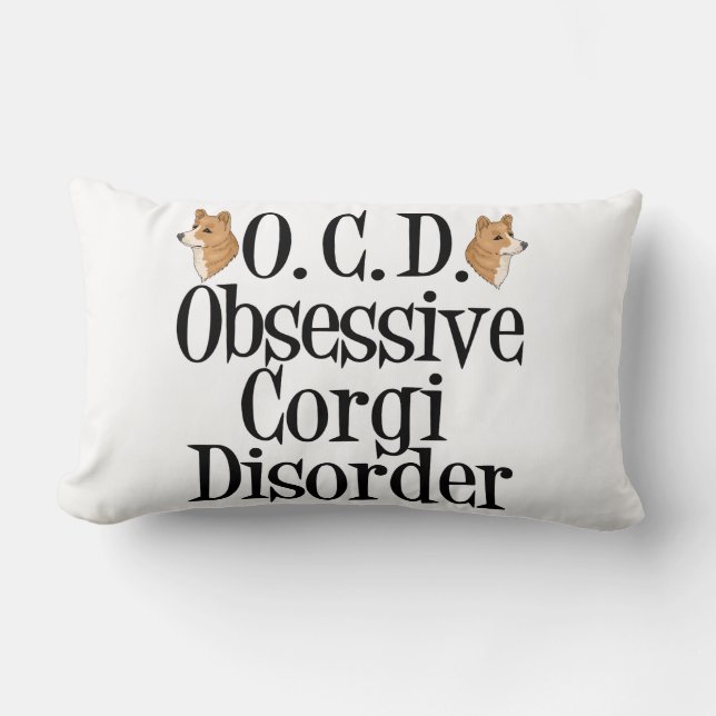 Cojín Lumbar Cute Corgi (Anverso)