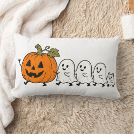 Cojín Lumbar Cute Ghost Parade Halloween Cat Lumbar Pillow