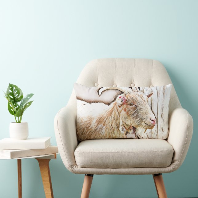 Cojín Lumbar Cute Goat Farmhouse Decor (Silla)