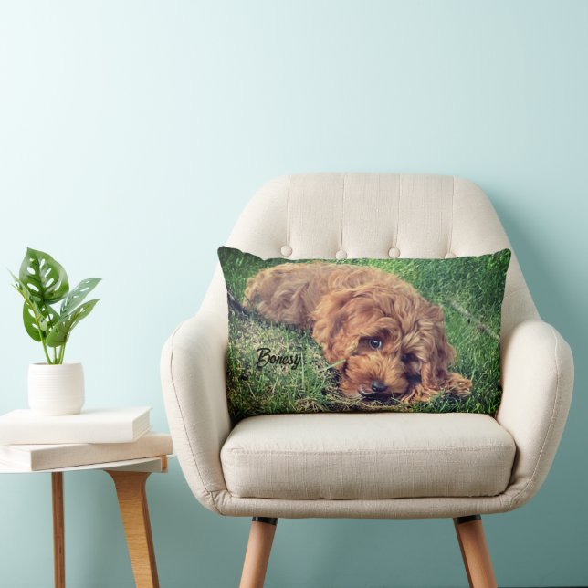Cojín Lumbar Cute Golden Doodle (Silla)