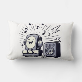 Cojín Lumbar Cute Music Lover – Fun Cartoon Music Pillow 02