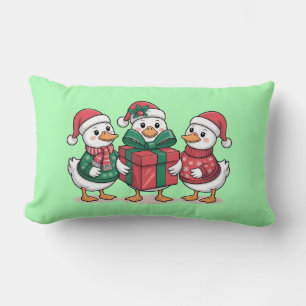 Cojín Lumbar Cute Navidades Ducks Personalizado Art-68105
