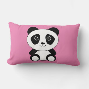 COJÍN LUMBAR CUTE PANDA BEAR PINK LUMBAR PILLOTE