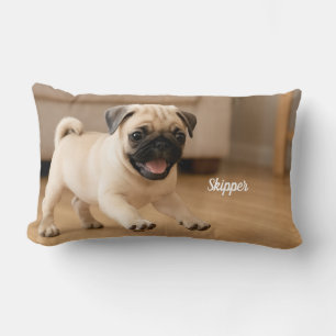 Cojín Lumbar Cute Pug Personalizado