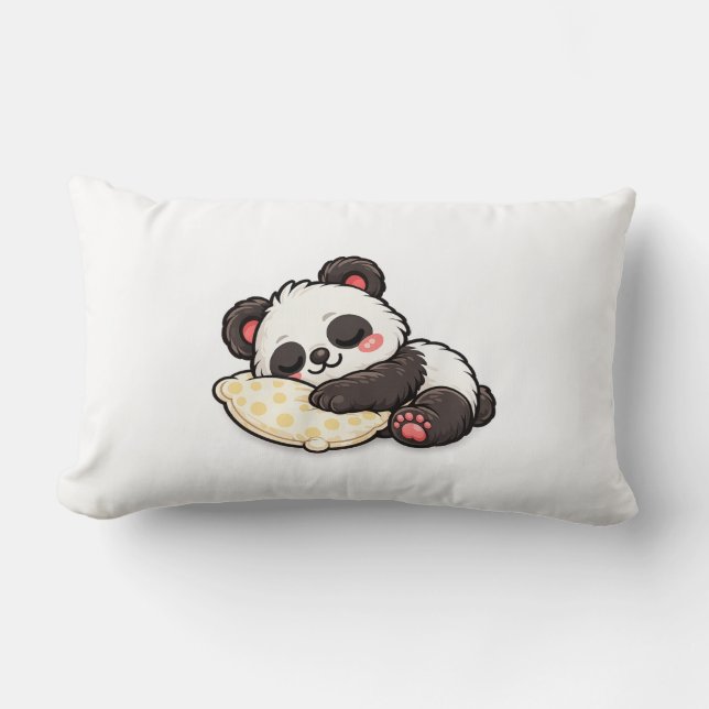 Cojín Lumbar Cute Sleeping Panda with Pillow (Anverso)