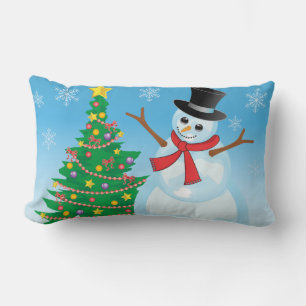 Cojín Lumbar Cute Snowman