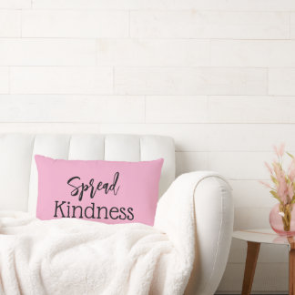 Cojín Lumbar Cute Spread Kindness Baby Pink Throw Pillow