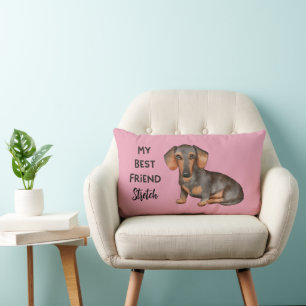 Cojín Lumbar Dachshund Mi Mejor Amigo Personalizado Mascota Nom