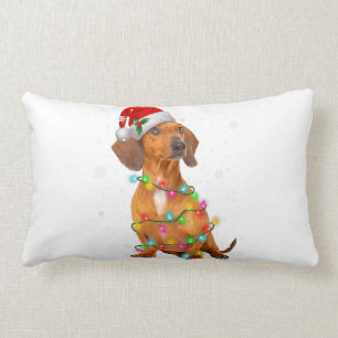 Cojín Lumbar Dachshund Perros Árboles Navidades Sweater Xmas R