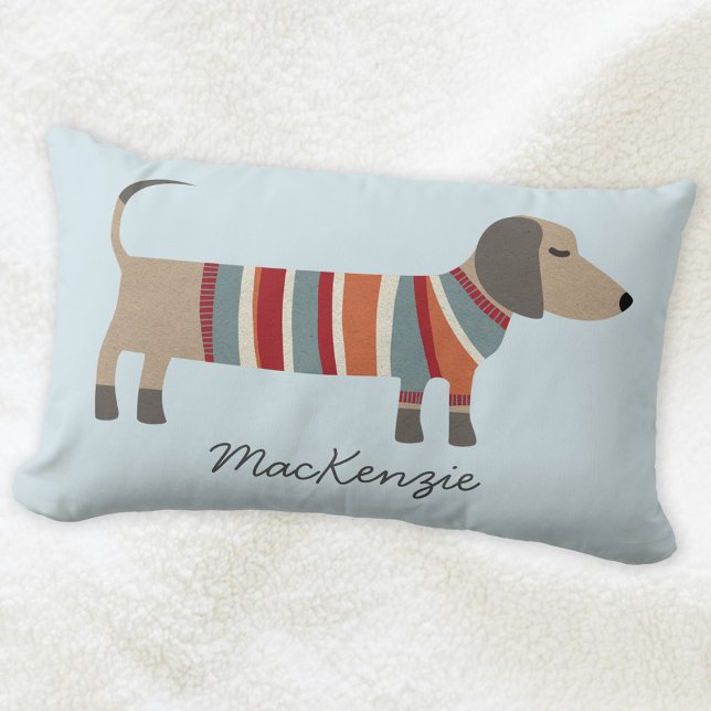Cojín Lumbar Dachshund Sausage Dog Personalizado (Subido por el creador)