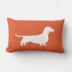 Cojín Lumbar Dachshund Silhouette - Perro haitiano corto