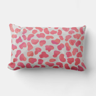 Cojín Lumbar Dálmata Rosa y Blanco Estampado