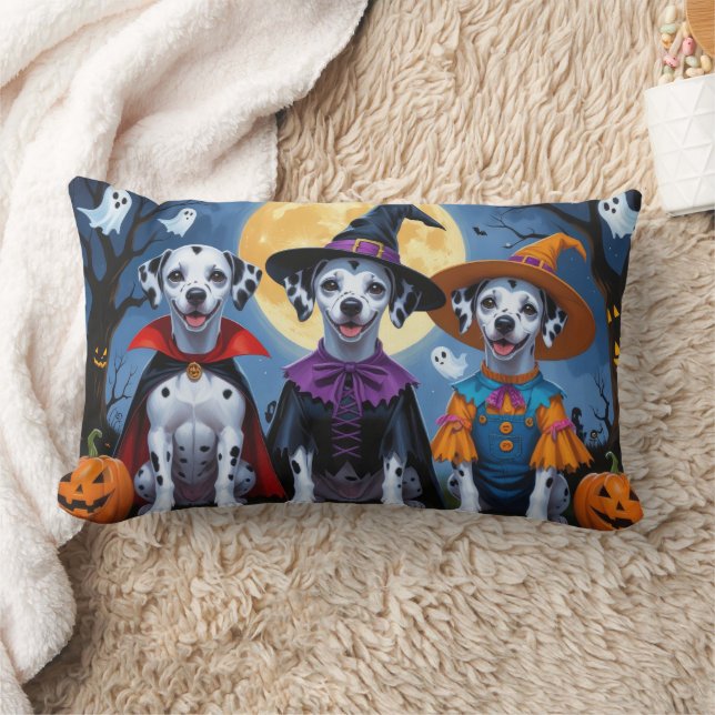 Cojín Lumbar Dalmatia Perro Calabaza Halloween Gracioso (Manta)