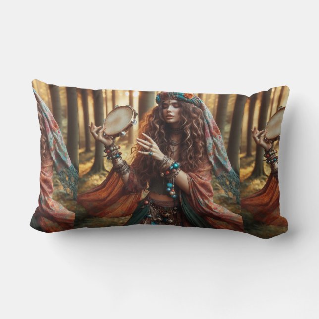 Cojín Lumbar dama gitana (Reverso )