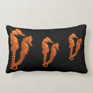Cojín Lumbar Danza de los Seahorses (naranja)