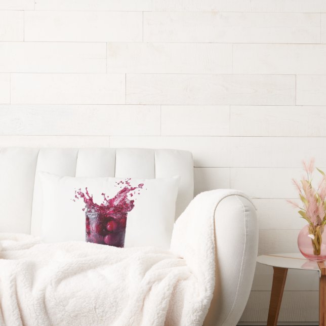 Cojín Lumbar Dark Cocktail with Red Cherries and Explosive Spla (Sofá)