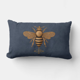 Cojín Lumbar Dark Romance Royal Bee | Azul Marino Francés Profu