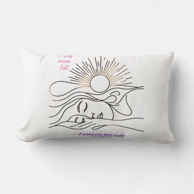 Cojín Lumbar Dawn of Self-Discovery: Empowering Minimalist Art (Anverso)