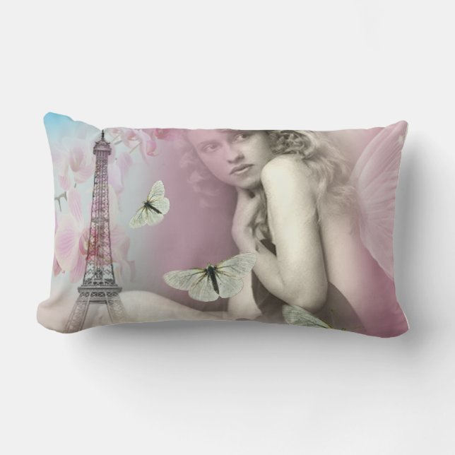 Cojín Lumbar De París con amor (Anverso)