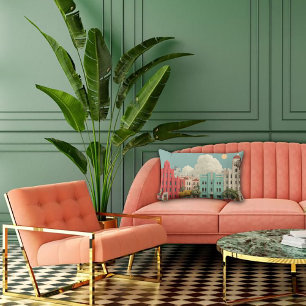 Cojín Lumbar Deco Arquitectura Paisaje de Ensueño