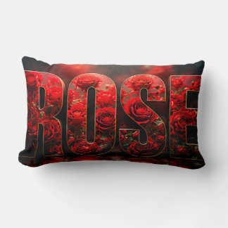 Cojín Lumbar Deco Floral Botánico de Lujo Rosa