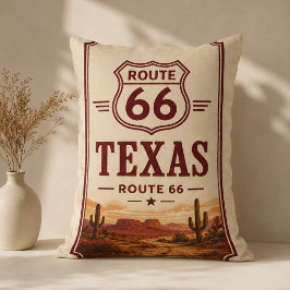 Cojín Lumbar Decoración de acento de Texas Route 66 Desert Lodg
