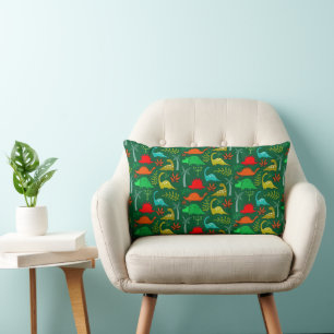 Cojín Lumbar Decoración de guardería de dinosaurios para niños