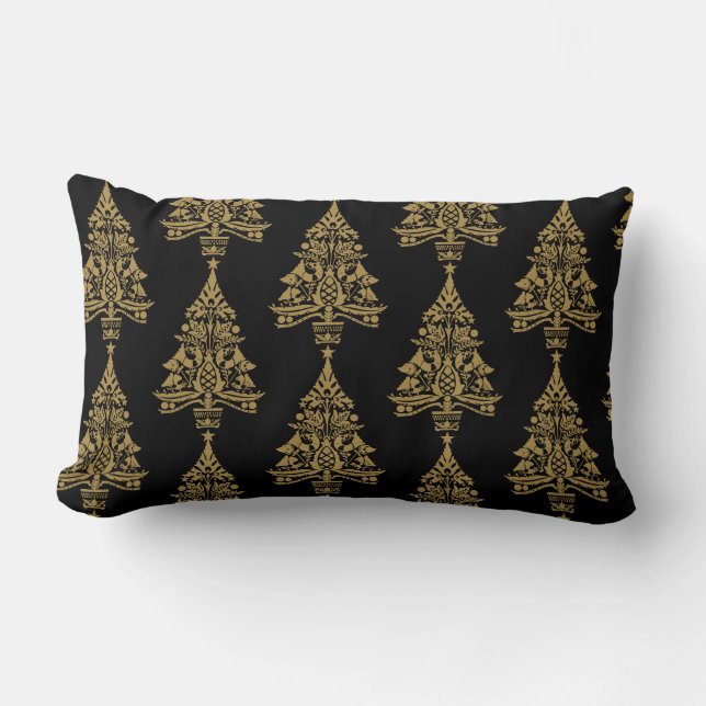 Cojín Lumbar Decoraciones nórdicas del árbol de Navidad escandi (Anverso)