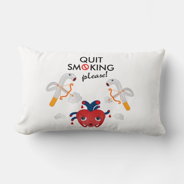 Cojín Lumbar Deja de fumar, por favor (Anverso)