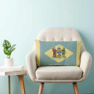 Cojín Lumbar Delaware State Flag Print Patriotic