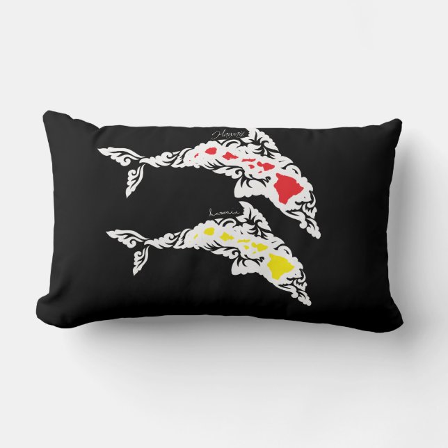 Cojín Lumbar Delfín de las islas de Hawaii de la hawaiana (Anverso)