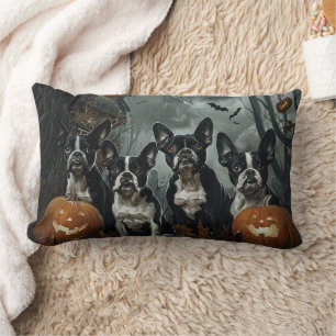 Cojín Lumbar Delicia de Noche de Halloween para Perros Boston T
