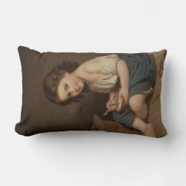 Cojín Lumbar Desayuno de Chica joven y agradable (Arte de época