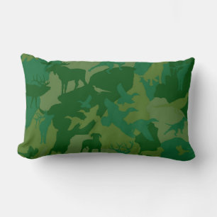 Cojín Lumbar Desierto&Camo verde/ciervo/alce/alce/alce/perro de
